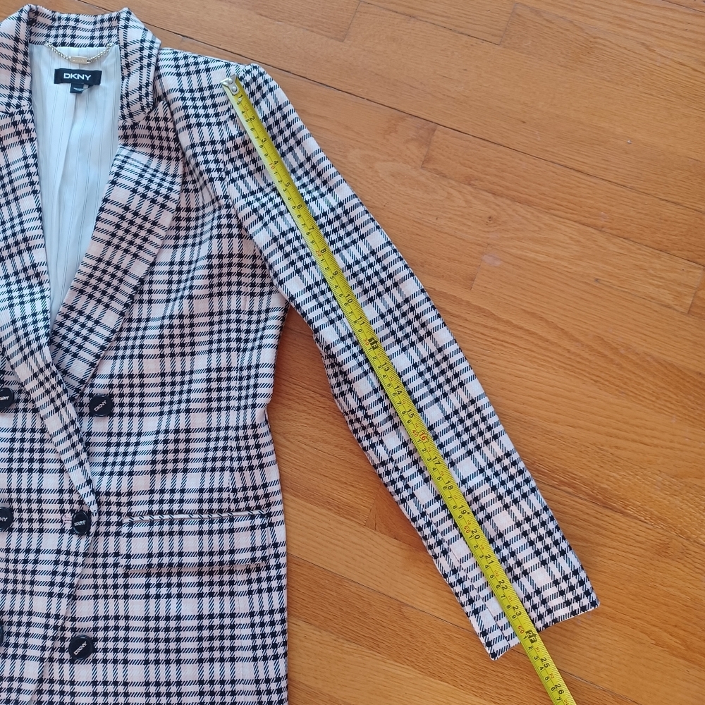 DKNY Womens Below Hips Double Breasted Long Sleeve Boyfriend Jacket Blazer - Picture 14 of 15